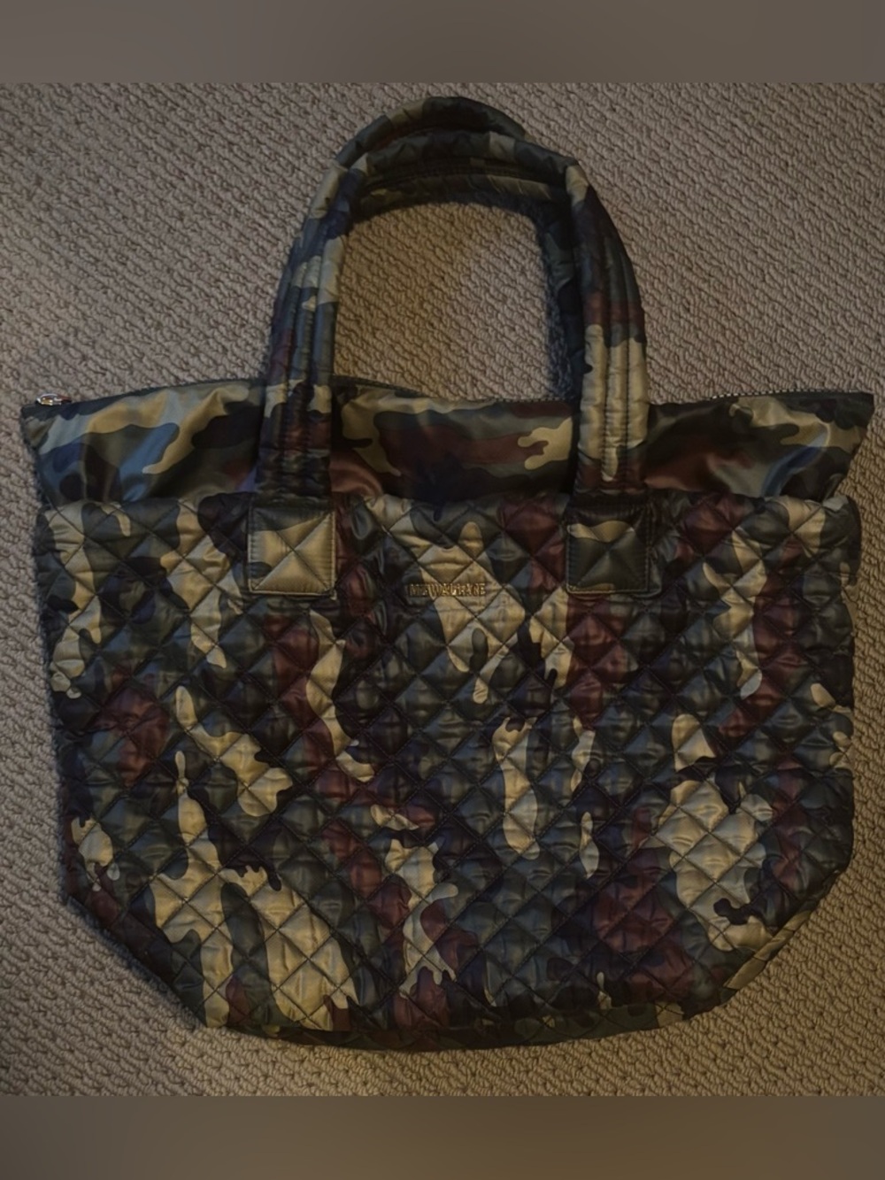 MZ Wallace Large Quilted Camo Tote Bag in Multi-Color
